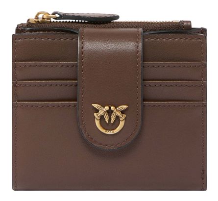 PINKO Multi Purpose Wallet Marrone Castano - Antique Gold