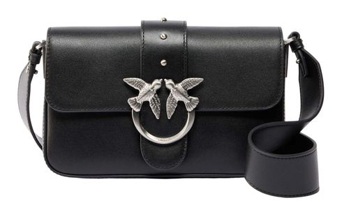 PINKO Love One Mini Slouchy FL S Nero Limousine - Matt Silver PINKO Love One Mini Slouchy FL S Nero Limousine - Matt Silver