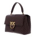 PINKO Love Lady Puff Big CL Sheep Nappa Chevron L Cioccolate Amaro - Antique Gold PINKO Love Lady Puff Big CL Sheep Nappa Chevron L Cioccolate Amaro - Antique Gold