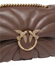 PINKO Love Puff Classic CL Sheep Nappa Quilt M Marrone Castano - Antique Gold PINKO Love Puff Classic CL Sheep Nappa Quilt M Marrone Castano - Antique Gold