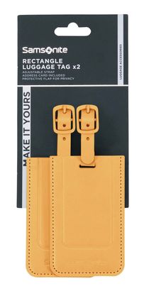 Samsonite TA Revolution Rectangle Luggage Tag Set Yellow