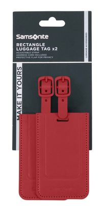 Samsonite TA Revolution Rectangle Luggage Tag Set Red