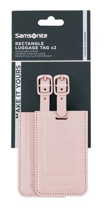 Samsonite TA Revolution Rectangle Luggage Tag Set Rosa