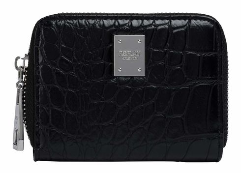 REPLAY Zip Around Wallet Black REPLAY Zip Around Wallet Black
