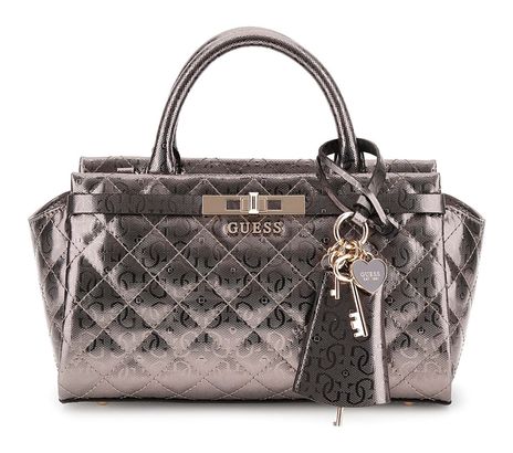 GUESS Idra Satchel S Pewter