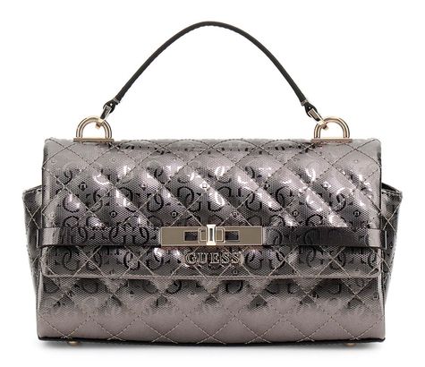 GUESS Idra Top Handle Flap Pewter GUESS Idra Top Handle Flap Pewter