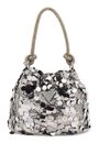 GUESS Holiday Shine Top Handle Pouch Pewter