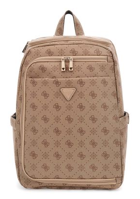 GUESS Silia U-Zip Backpack Latte Logo
