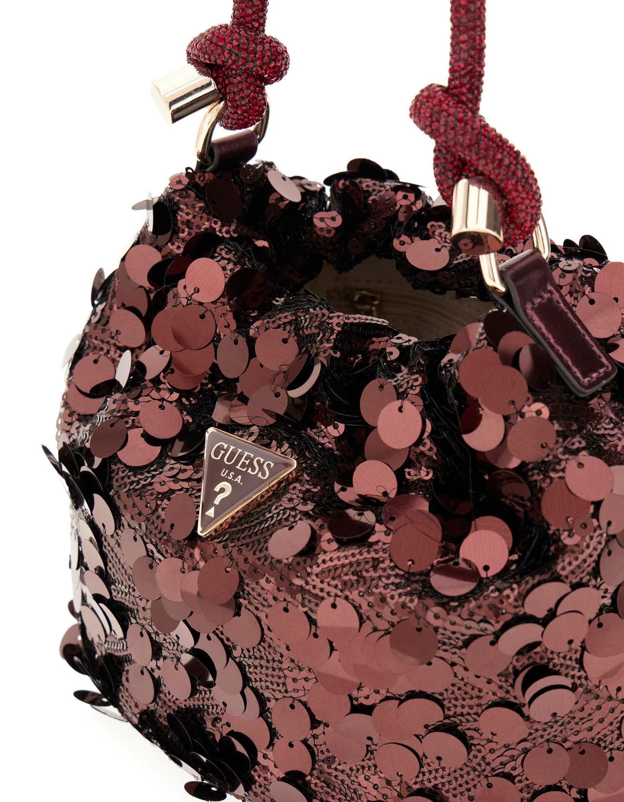 GUESS Holiday Shine Pochette Mini Wine GUESS Holiday Shine Pochette Mini Wine