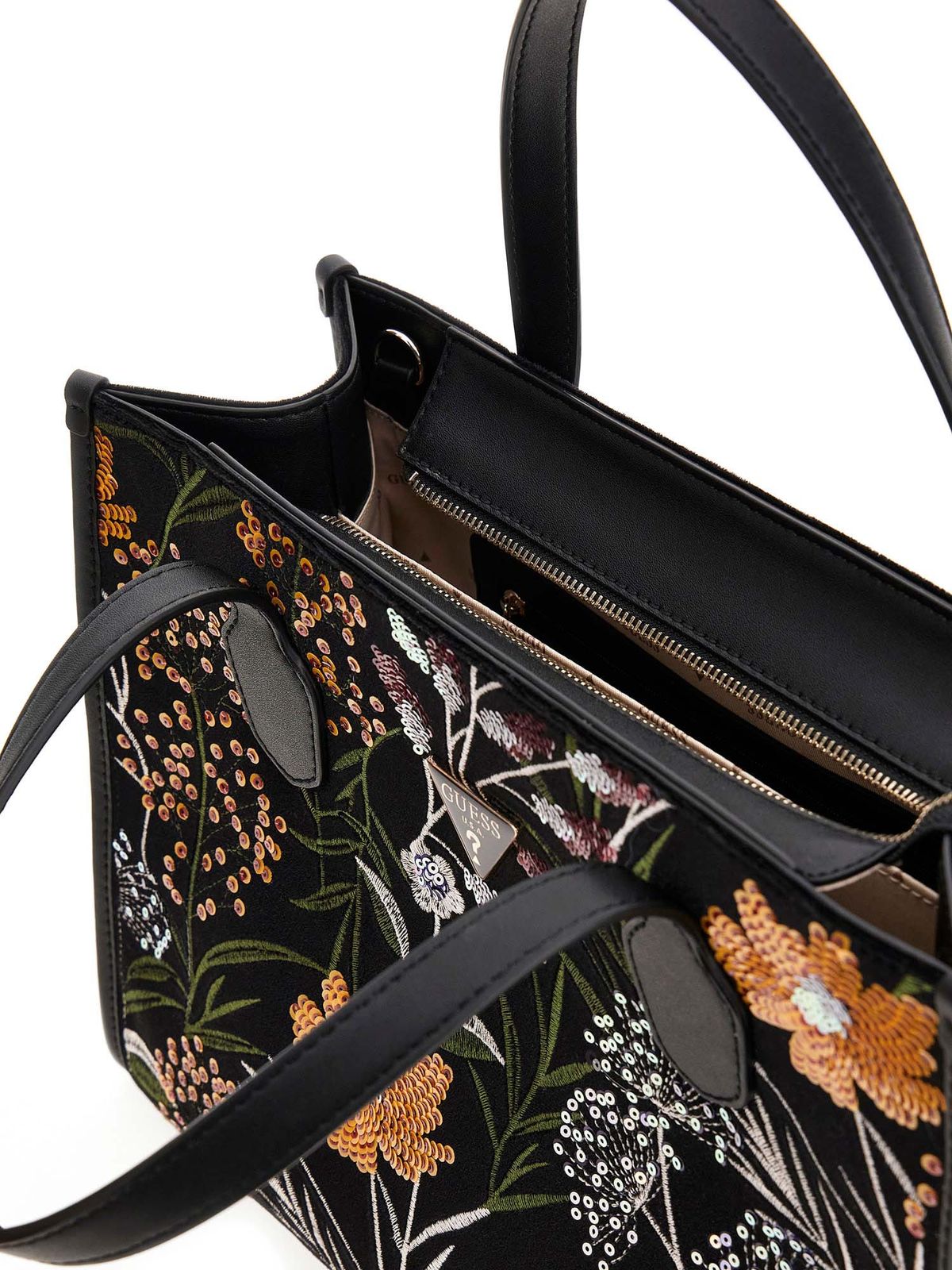 GUESS Zalina 2 Compartment Tote Black Multi GUESS Zalina 2 Compartment Tote Black Multi