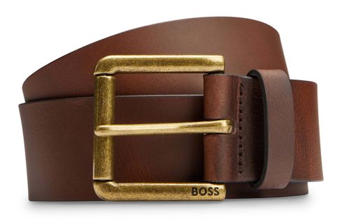 BOSS Joris Sz40 Leather Belt W115 Dark Brown