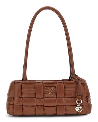 GUESS Marion Shoulder Satchel Bag Cognac