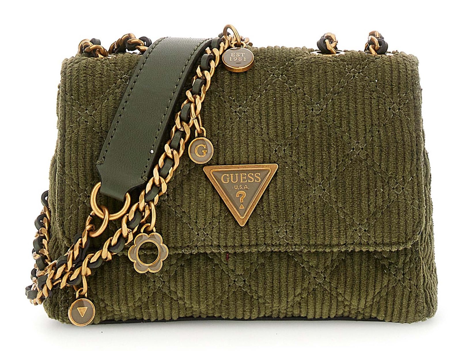 GUESS Giully II Mini 2 Compartment Convertible Flap XS Olive