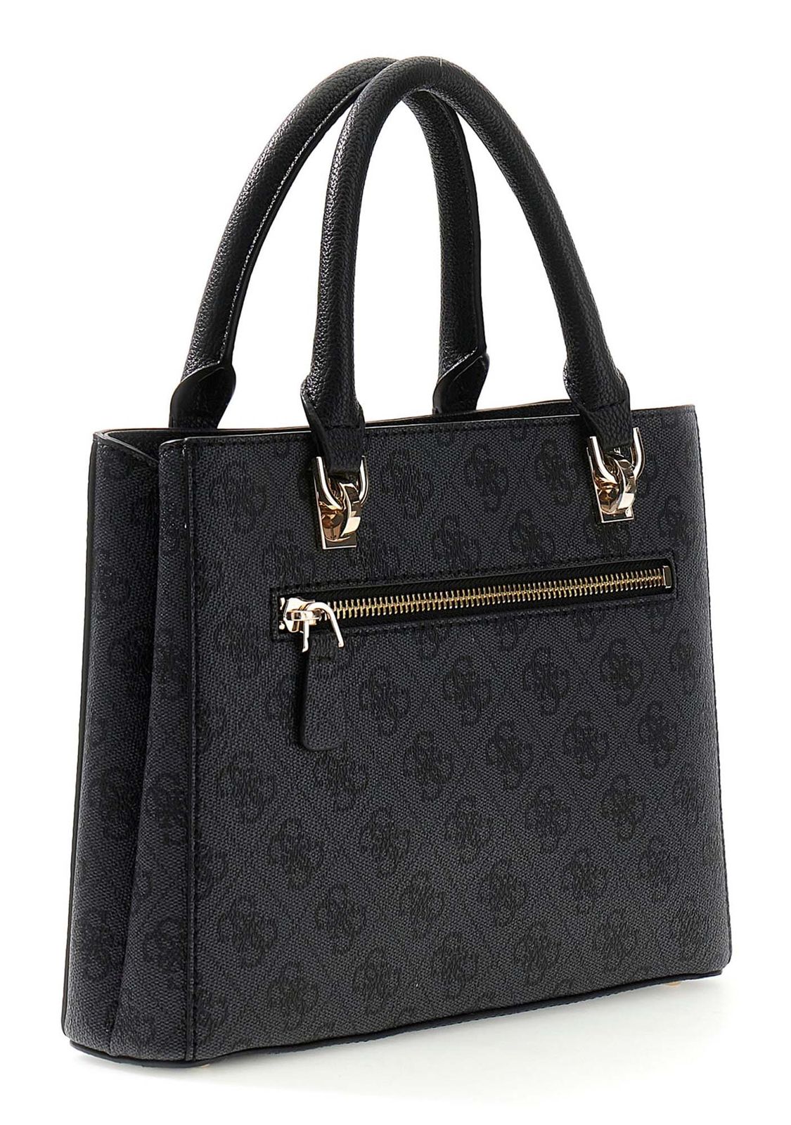 GUESS Noelle II Multi Compartment Satchel S Coal Logo GUESS Noelle II Multi Compartment Satchel S Coal Logo