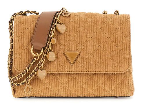 GUESS Giully II 2 Compartment Convertible Flap Cognac GUESS Giully II 2 Compartment Convertible Flap Cognac