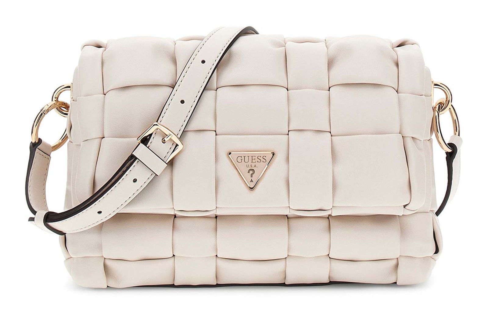 GUESS Marion Flap Shoulder Bag Bone