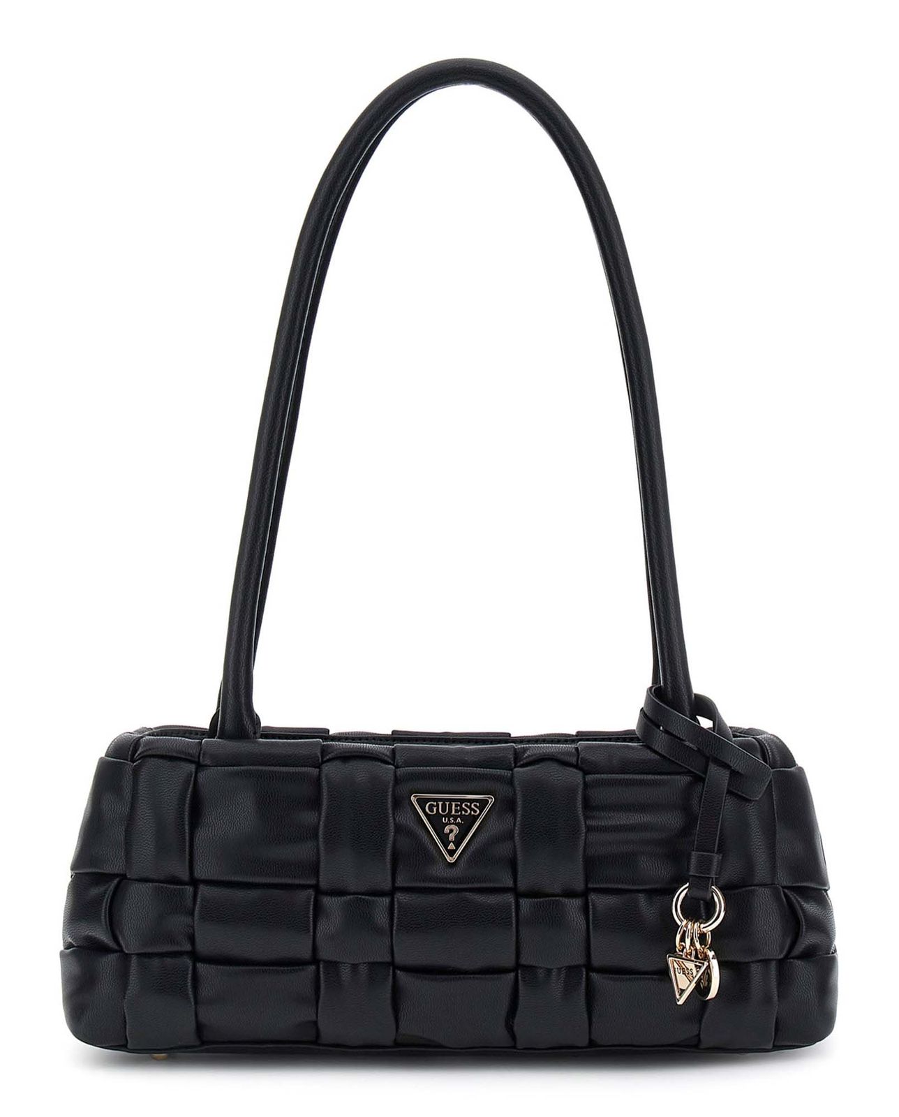 GUESS Marion Shoulder Satchel Bag Black