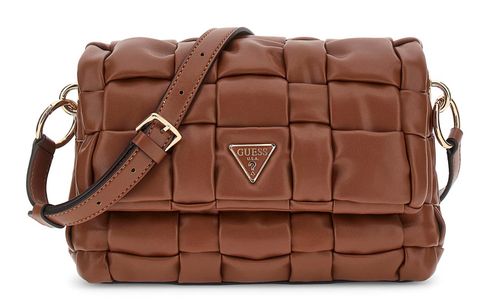 GUESS Marion Flap Shoulder Bag Cognac