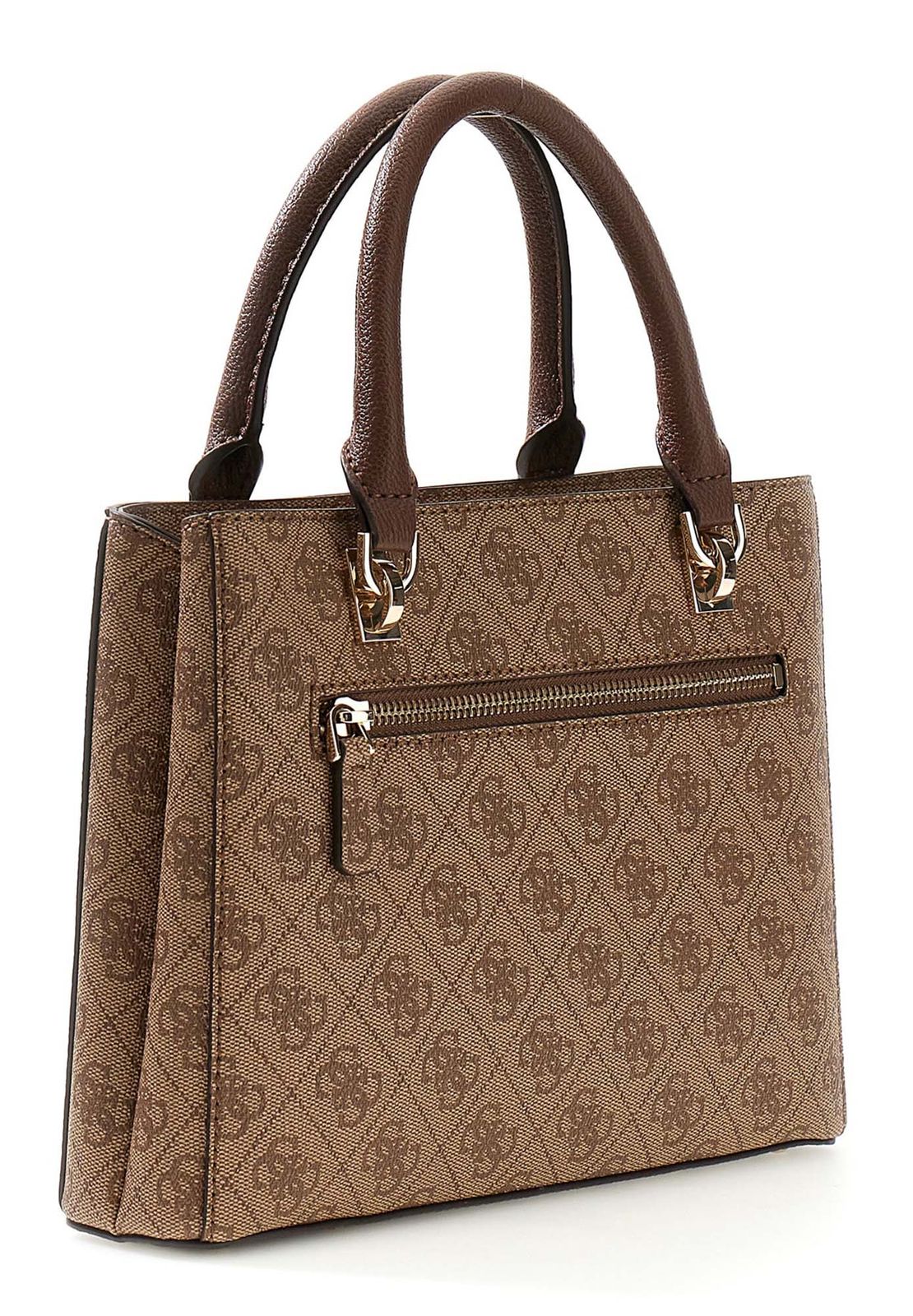 GUESS Noelle II Multi Compartment Satchel S Latte Logo / Brown GUESS Noelle II Multi Compartment Satchel S Latte Logo / Brown