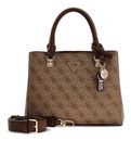 GUESS Noelle II Multi Compartment Satchel S Latte Logo / Brown