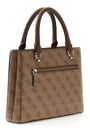 GUESS Noelle II Multi Compartment Satchel S Latte Logo / Brown