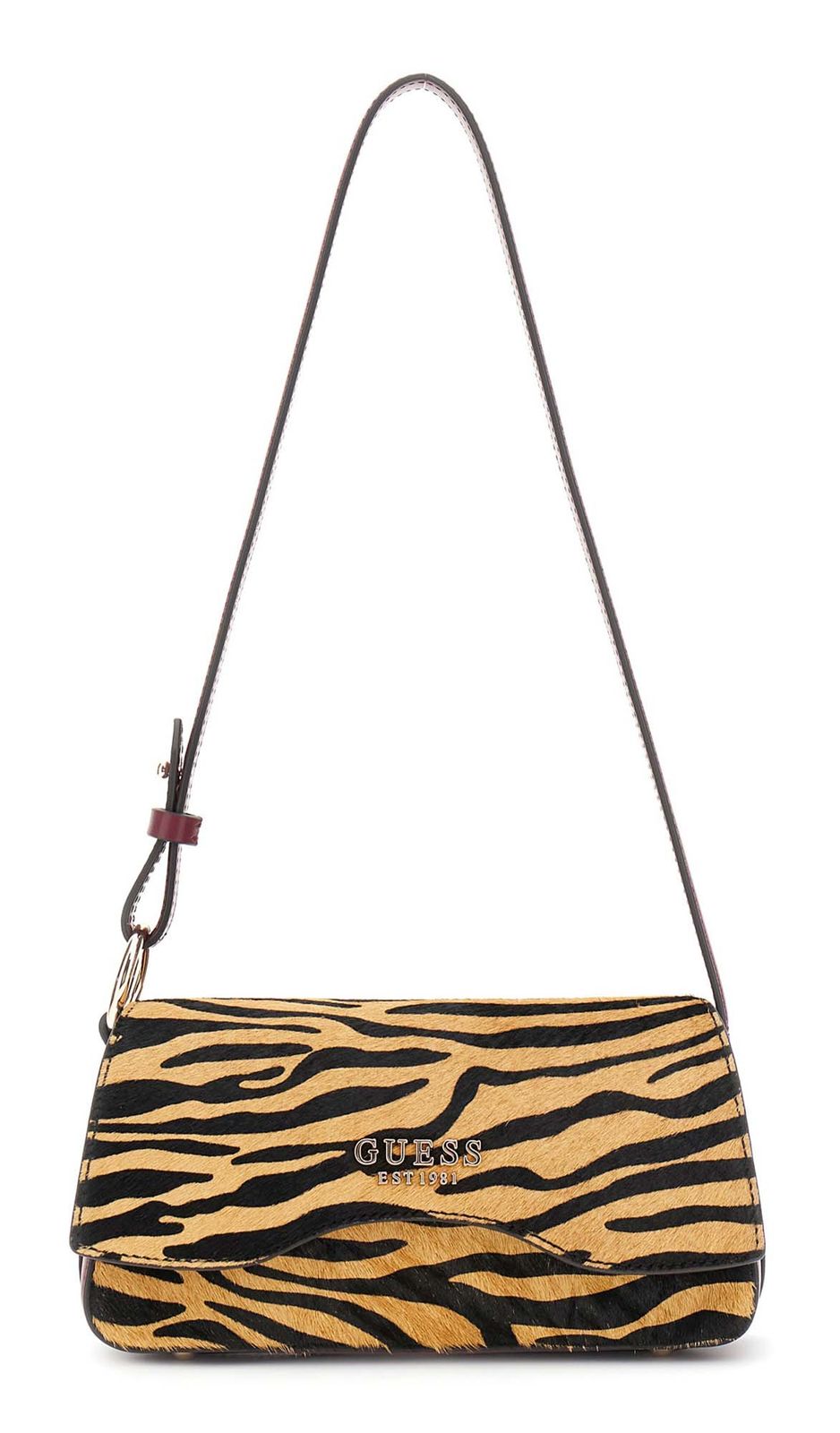 GUESS Domitilla Flap Shoulder Bag Zebra