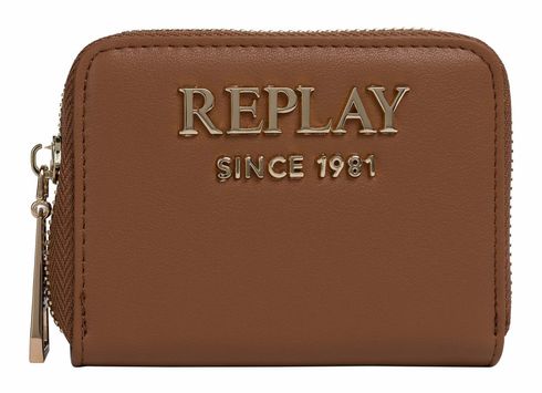 REPLAY Zip Around Wallet Caramel Cafe