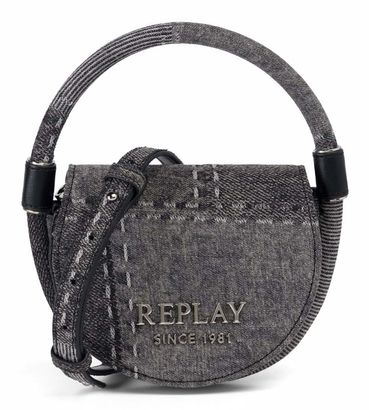 REPLAY Crossbody Bag Washed Black REPLAY Crossbody Bag Washed Black