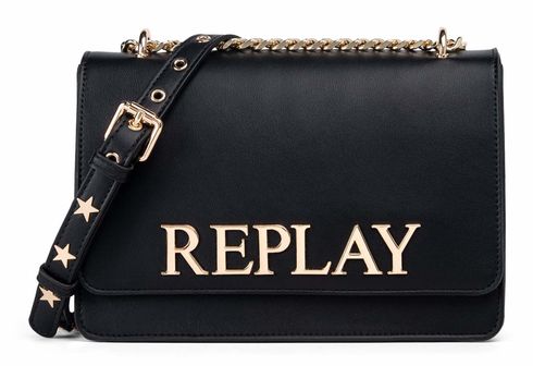 REPLAY Crossbody Bag Black / Gold