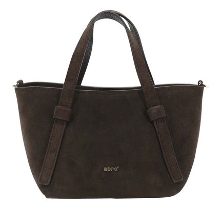 abro Leather Suede COSMO Mini Handbag Dark Brown abro Leather Suede COSMO Mini Handbag Dark Brown
