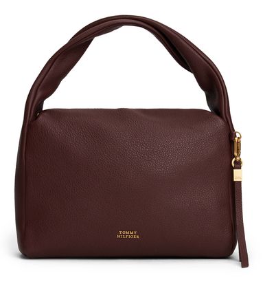 TOMMY HILFIGER City Leather Shoulder Bag Rich Walnut TOMMY HILFIGER City Leather Shoulder Bag Rich Walnut