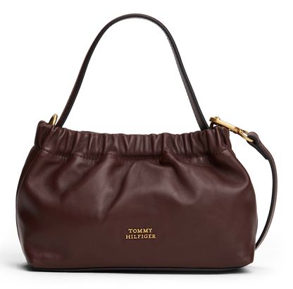 TOMMY HILFIGER Soft Leather Mini Crossover Rich Walnut