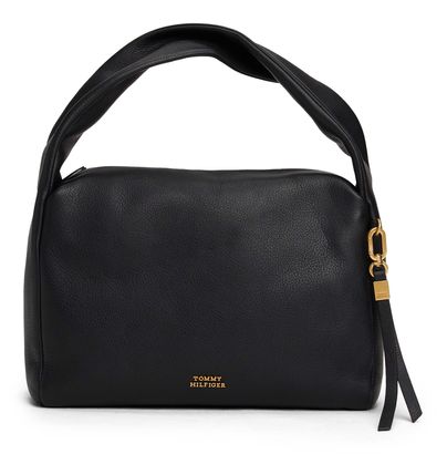 TOMMY HILFIGER City Leather Shoulder Bag Black TOMMY HILFIGER City Leather Shoulder Bag Black