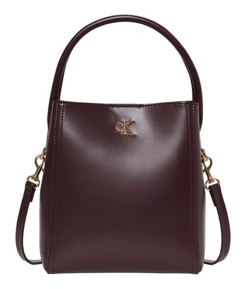 Calvin Klein Hardware Monogram Bucket With Strap Fudge Calvin Klein Hardware Monogram Bucket With Strap Fudge