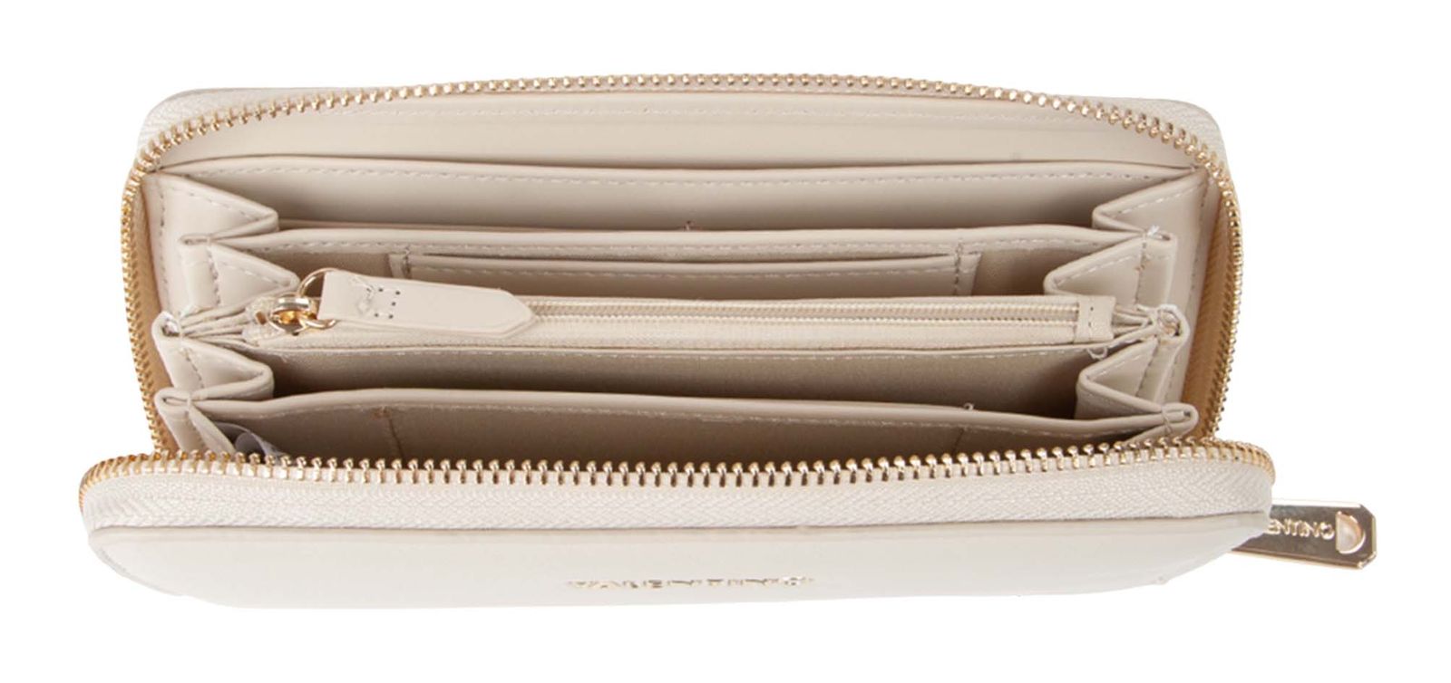 VALENTINO West Re Portafoglio Zip Around Wallet Ecru VALENTINO West Re Portafoglio Zip Around Wallet Ecru