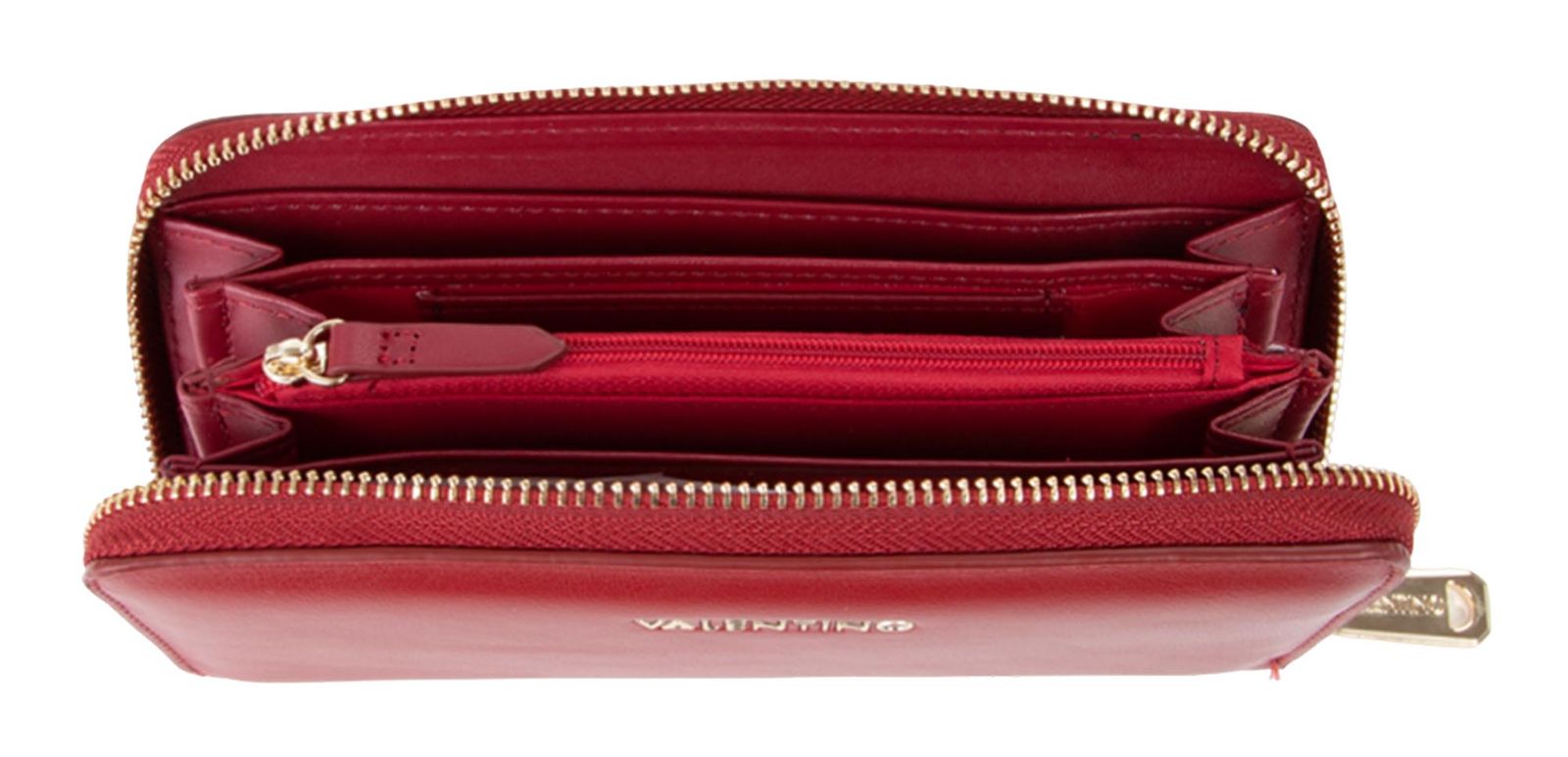 VALENTINO West Re Portafoglio Zip Around Wallet Rosso Scuro VALENTINO West Re Portafoglio Zip Around Wallet Rosso Scuro