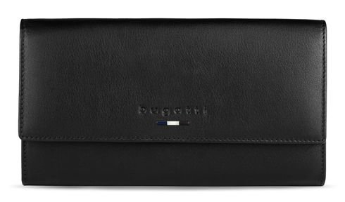 bugatti Romeo Ladies Long Wallet With Flap Black