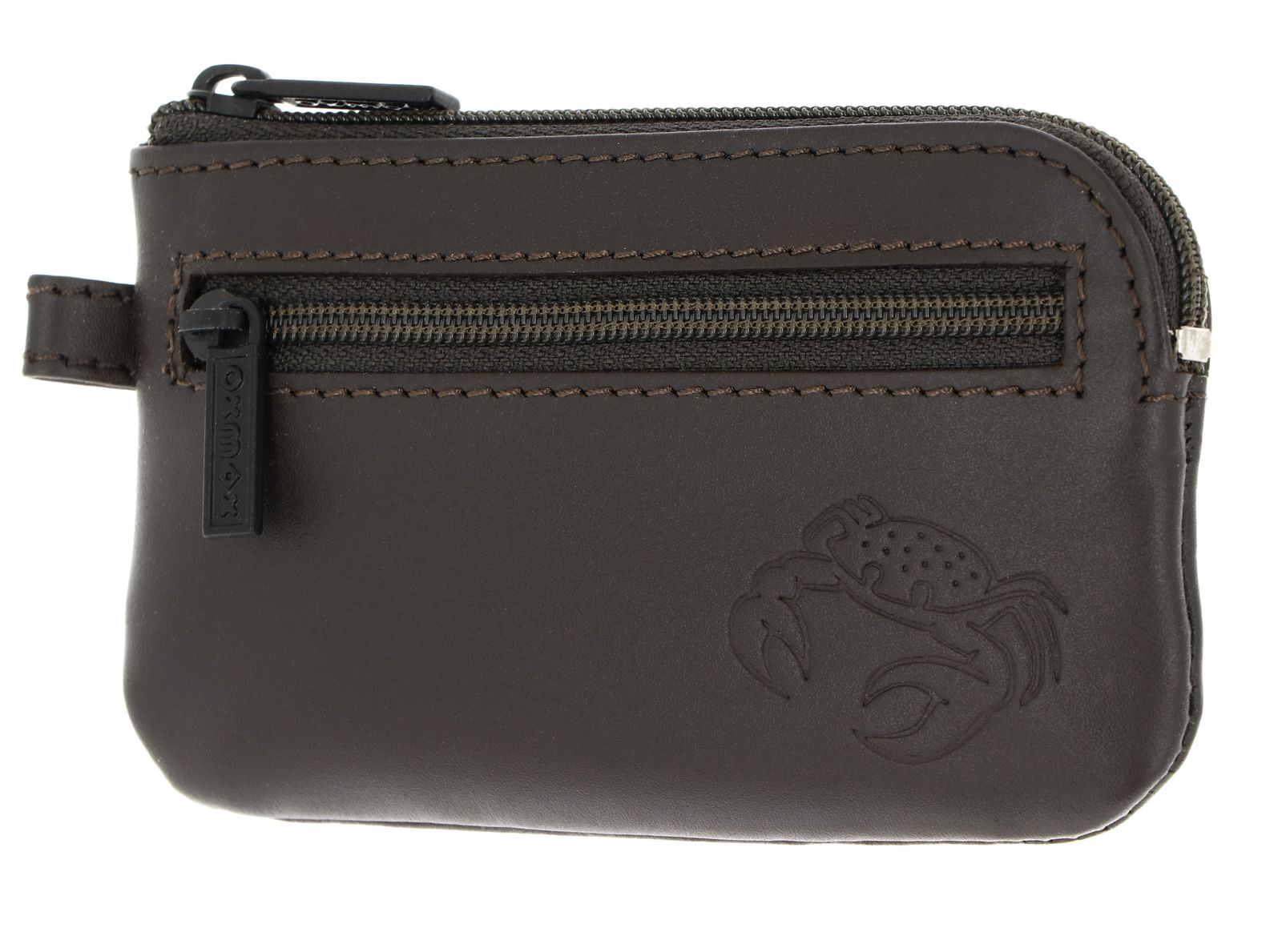 oxmox Leather Keyholder Crab 2.0 Embossed Brown
