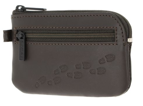 oxmox Leather Keyholder Footsteps 2.0 Embossed Brown