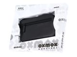 oxmox Leather Keyholder Circle Bloom Embossed Black