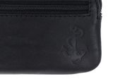 oxmox Leather Keyholder Freedom Anchor Embossed Black