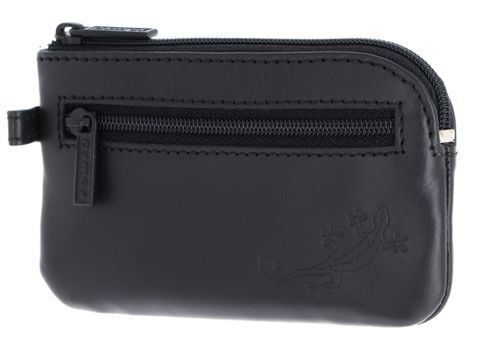 oxmox Leather Keyholder Lizard 2.0 Embossed Black