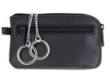 oxmox Leather Keyholder Lizard 2.0 Embossed Black