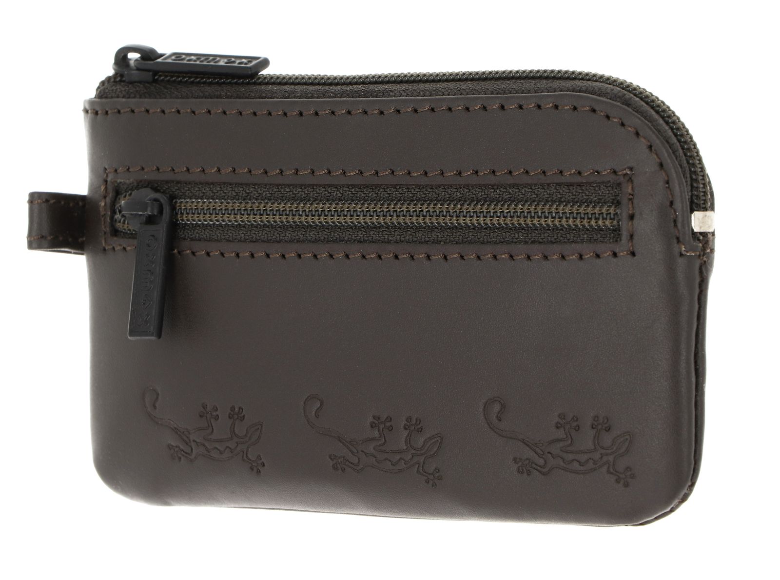 oxmox Leather Keyholder Lizard Embossed Brown