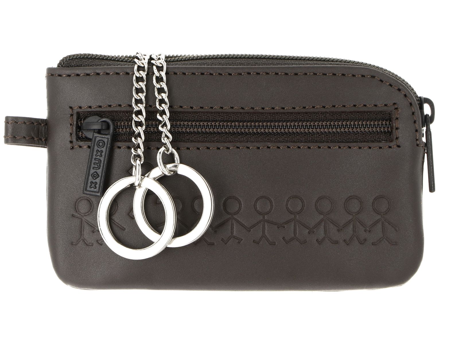 oxmox Leather Keyholder Jumping Jack Embossed Brown oxmox Leather Keyholder Jumping Jack Embossed Brown
