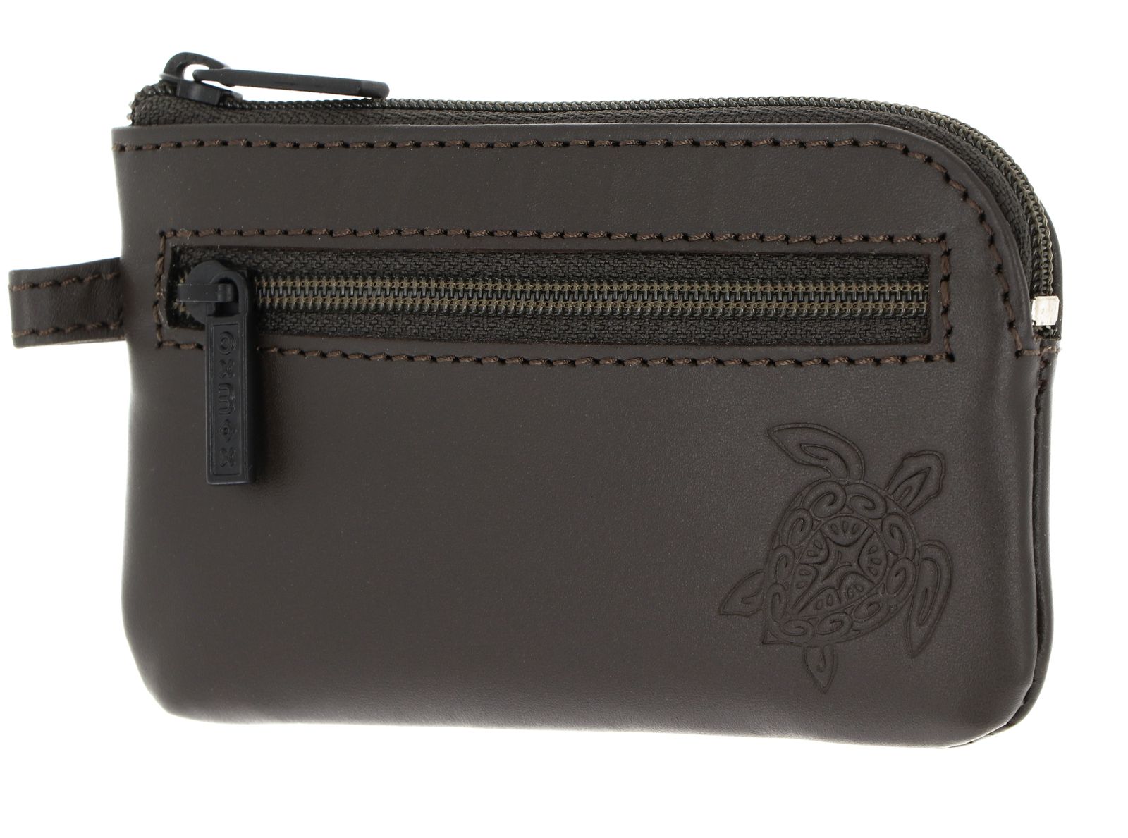 oxmox Leather Keyholder Turtle 2.0 Embossed Brown