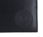 oxmox Leather RFID Protect Pocketbörse Circle Bloom Embossed Black