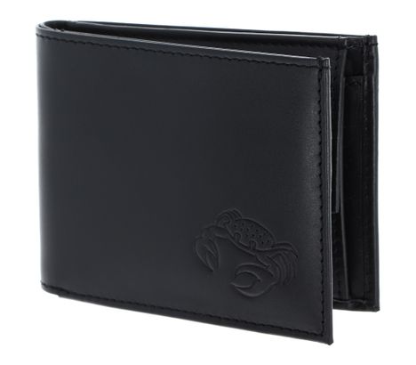 oxmox Leather RFID Protect Pocketbörse Crab 2.0 Embossed Black
