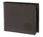 oxmox Leather RFID Protect Querscheinbörse Circle Bloom Embossed Brown