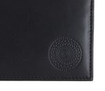 oxmox Leather RFID Protect Querscheinbörse Circle Bloom Embossed Black